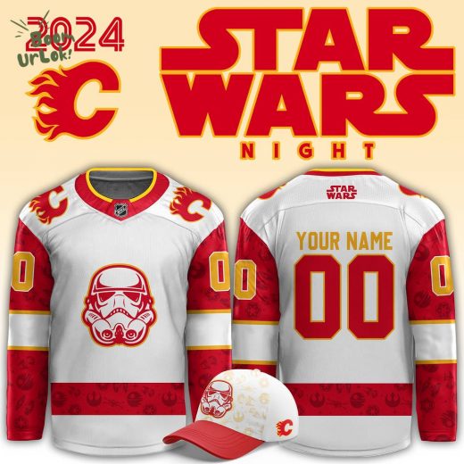 2024 Calgary Flames x Star Wars Night Jersey – Custom Personalized Design