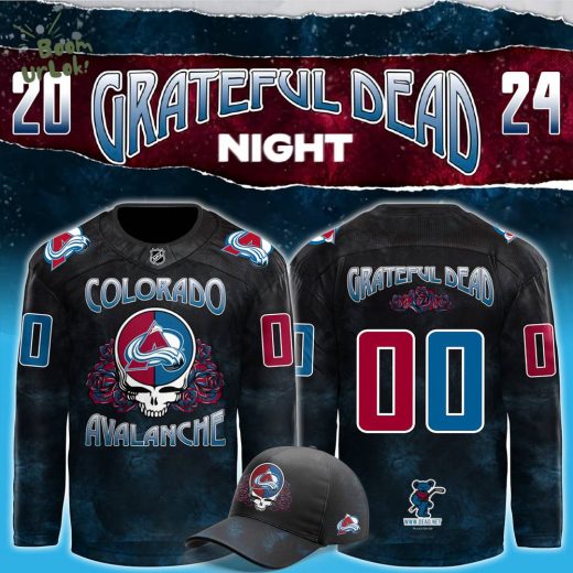 2024 Colorado Avalanche x Grateful Dead Night Personalized Jersey – Custom Name