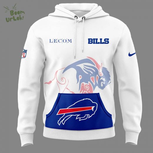 Buffalo Lecom Bills vs Nike White Game Hoodie 2024 – NFL Limited Edition