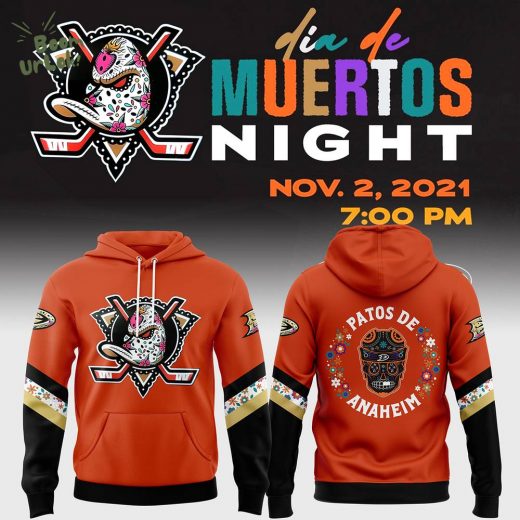 Anaheim Ducks Dia De Los Muertos 2024 Hoodie