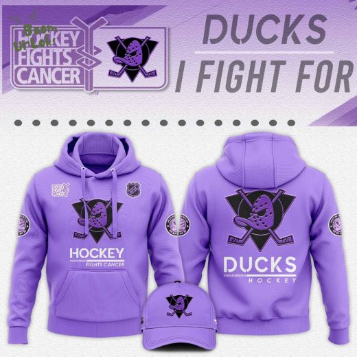 Anaheim Ducks Hockey Fights Cancer 2024 Unisex Hoodie