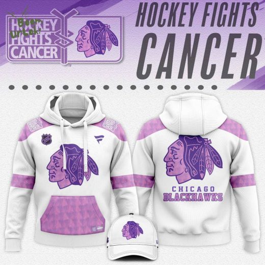 Chicago Blackhawks Hockey Fights Cancer 2024 Limited Edition Hoodie