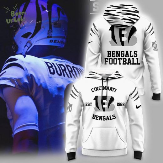 Cincinnati Bengals White Pullover Hoodie