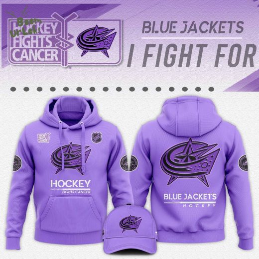 Columbus Blue Jackets Hockey Fights Cancer 2024 Unisex Hoodie