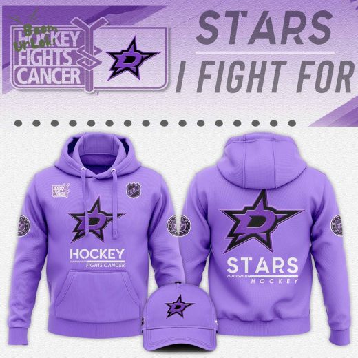 Dallas Stars Hockey Fights Cancer 2024 Unisex Hoodie