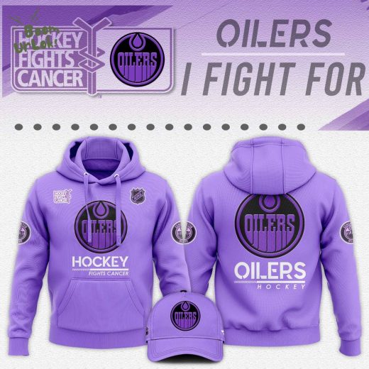 Edmonton Oilers Hockey Fights Cancer 2024 Unisex Hoodie