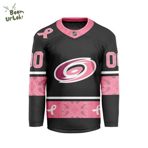 2024 Carolina Hurricanes Pink Fight Breast Cancer V-shaped Limited Edition Jersey