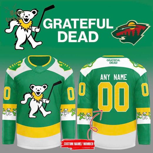 2024 Minnesota Wild x Grateful Dead Night Personalized Jersey – Custom Design