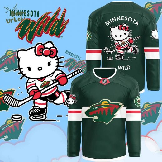 2024 Minnesota Wild x Hello Kitty 50th Anniversary Exclusive Custom Jersey