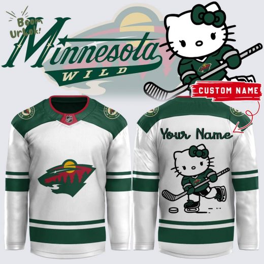 2024 Minnesota Wild x Hello Kitty Personalized Jersey – Custom Name & Number