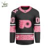 2024 Detroit Red Wings Pink Breast Cancer V-shaped Custom Jersey