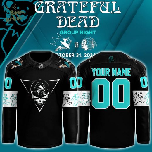 2024 San Jose Sharks Grateful Dead Night Custom Name Fan Jersey