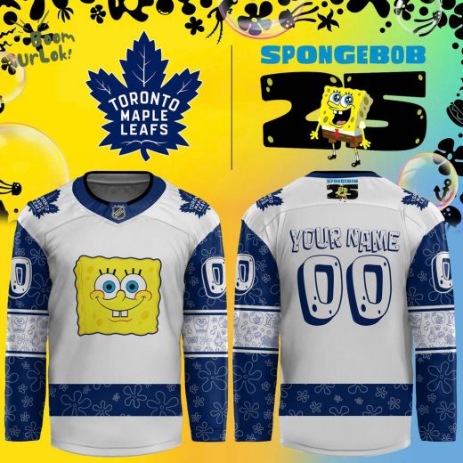 2024 Toronto Maple Leafs x Spongebob 25th Anniversary Personalized Jersey – Custom Edition