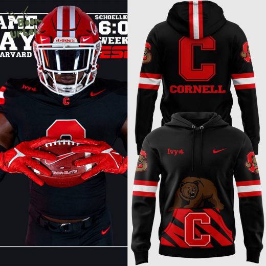 Block C Cornell Ivy Night Game 2024 Black Hoodie – NCAA Apparel