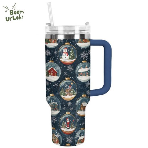 Christmas Snow Globes Tumbler – Festive Drinkware