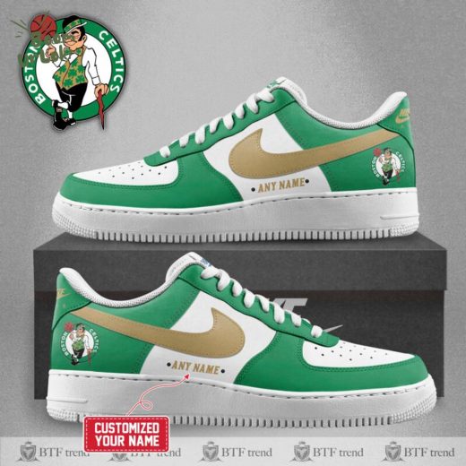 Custom Boston Celtics 2024 Air Force 1 Sneakers