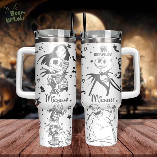 Custom Name Disney Nightmare Before Xmas 40oz Tumbler – Personalized Disney Fan Tumbler