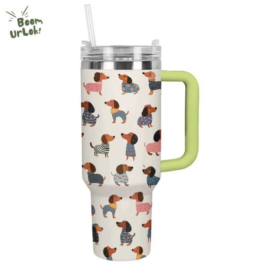 Cute Dachshund Tumbler – Pet Lover Christmas Drinkware