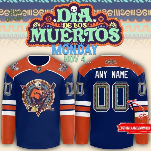 Edmonton Oilers Día de los Muertos Day of the Dead Jersey – Custom Name & Number