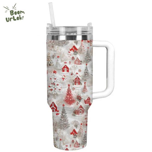 Glossy Tumbler Blissful Christmas – Personalized Holiday Tumbler