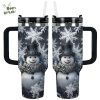 Personalized Elegant Midnight Snowman Tumbler – Custom Christmas Drinkware