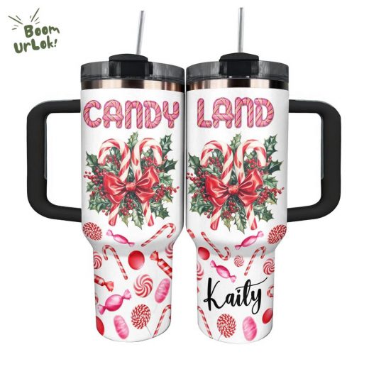 Glossy Tumbler Personalized Holiday Sweets – Custom Christmas Tumbler