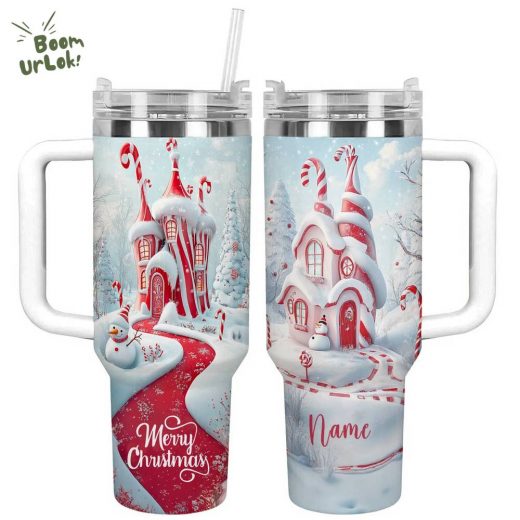 Glossy Tumbler Personalized Merry Christmas – Custom Holiday Drinkware