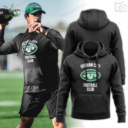 Gotham City New York Jets Football Club Aaron Rodgers Hoodie 2024 – NFL Fan Gear