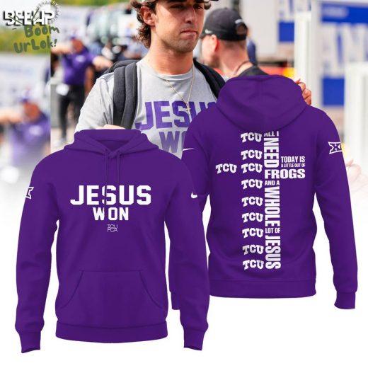 Jesus Won TCU Football Purple Hoodie 2024