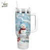 Blushing Snowman Christmas Tumbler – Cute Holiday Drinkware