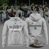 Men’s New York Yankees 2024 AL Champions Fanatics Heather Navy Locker Room Hoodie