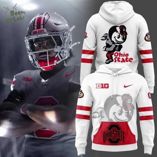 Ohio State Buckeyes Big Nike White Game Hoodie 2024 – Hot Limited Edition