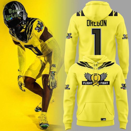 Oregon Ducks Flight Hot Design 2024 Yellow Limited Edition Hoodie