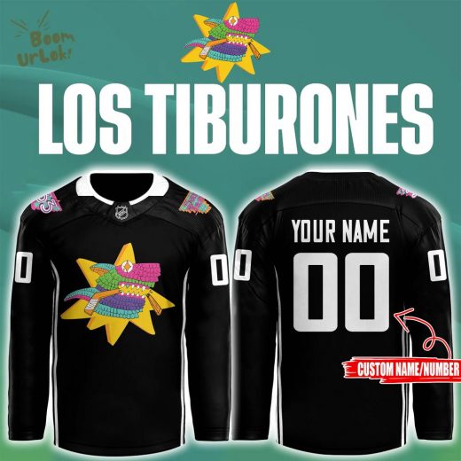 San Jose Sharks x Los Tibs 2024 Jersey – Custom Name & Number Design