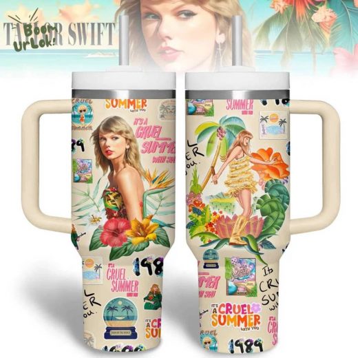 Taylor Swift Custom 40oz Tumbler with Handle – Personalized Drinkware for Music Lovers