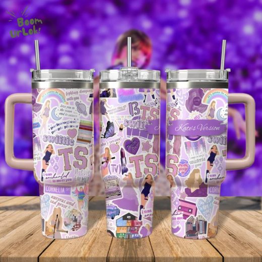 Taylor Swift Music Custom 40oz Stanley Quencher Tumbler with Handle – Personalized Swiftie Drinkware