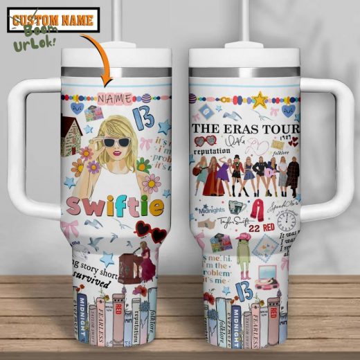 Taylor Swift Music Custom 40oz Tumbler with Handle – Official Swiftie Fan Drinkware