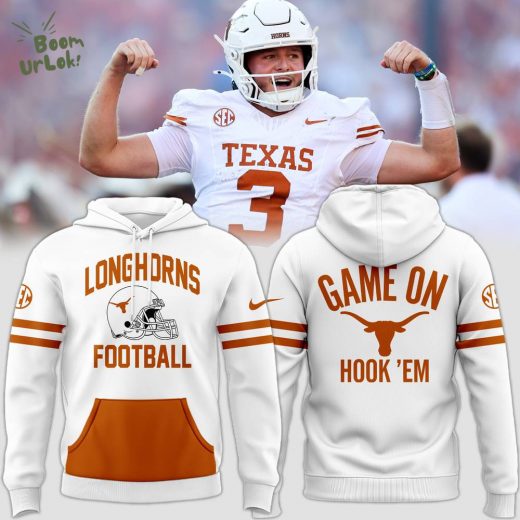 Texas Football 2024 Hook ‘Em White Hoodie – Limited Edition