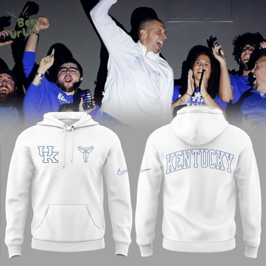 UK Kentucky Basketball New Design 2024 White Hoodie – NCAA Fan Gear