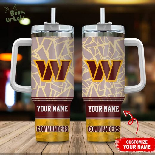 Washington Commanders 40oz Tumbler – Personalized NFL Fan Drinkware