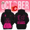 Calgary Flames 2024 Hockey Fight Cancer Hoodie