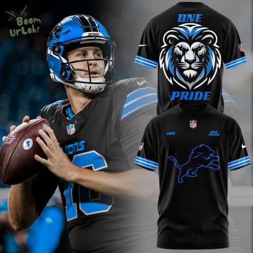 Limited Edition Detroit Lions ONE PRIDE New Version 2024 Black T-Shirt – Team Spirit Apparel