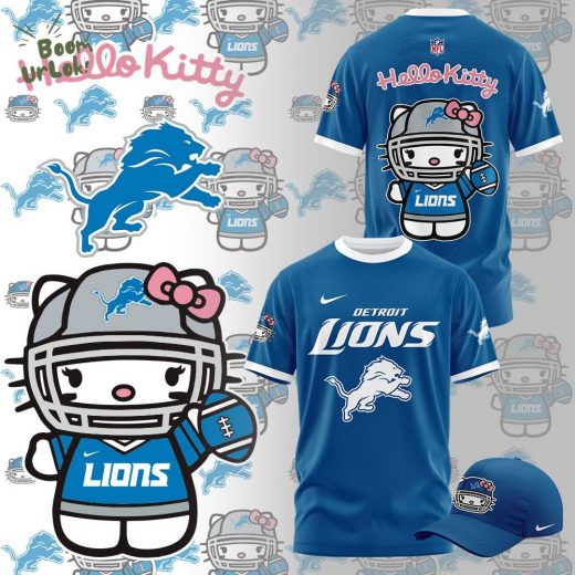 Limited Edition Detroit Lions x Hello Kitty T-Shirt – Adorable NFL Merchandise