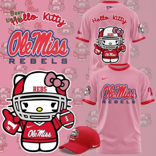 Limited Edition Ole Miss Football x Hello Kitty T-Shirt – Fun College Apparel