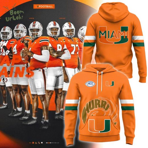 Miami Hurricanes Football 2024 Orange Hoodie