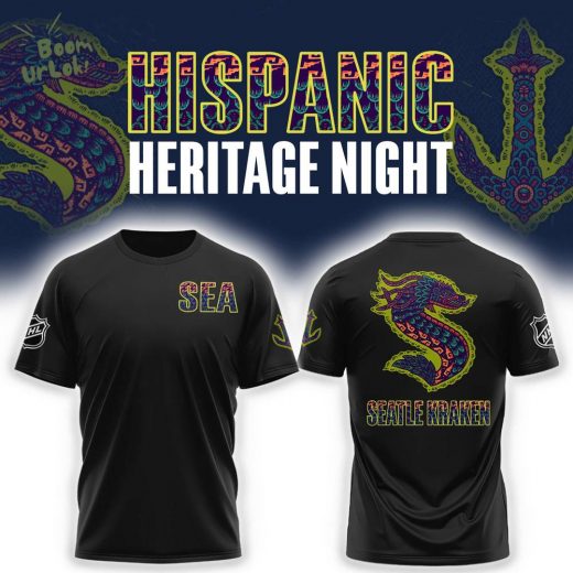 Seattle Kraken Inaugural Hispanic Heritage Night T-shirt, cultural celebration, fan apparel.