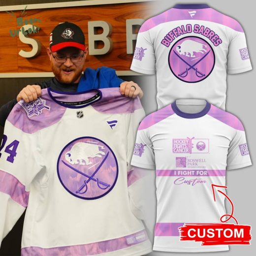 Special Buffalo Sabres Hockey Fights Cancer Custom T-shirt | Personalized NHL Cancer Support Shirt