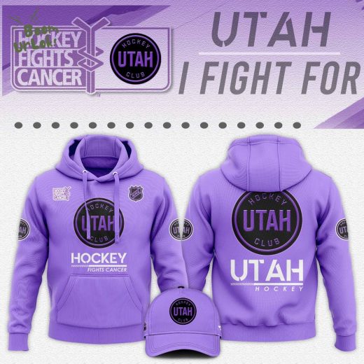 Utah Hockey Fights Cancer 2024 Unisex Hoodie