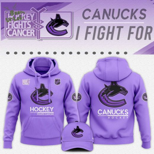 Vancouver Canucks Hockey Fights Cancer 2024 Unisex Hoodie