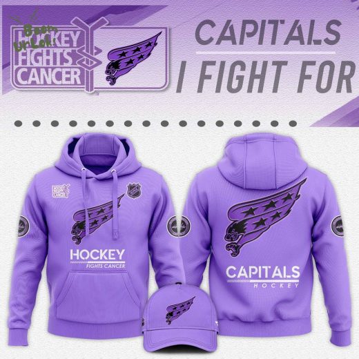 Washington Capitals Hockey Fights Cancer 2024 Unisex Hoodie